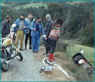 Bike off road in ditch